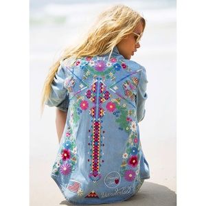 L O V E 💛 C H I L D Embroidered Denim Shirt